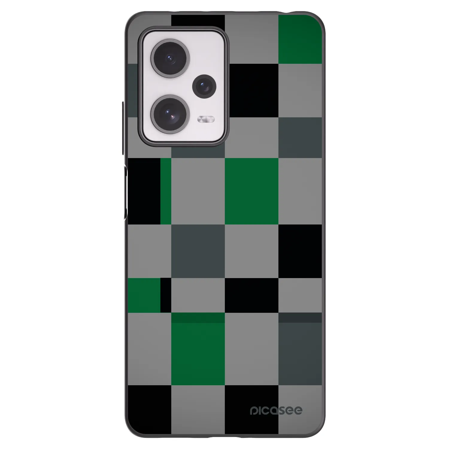 Picasee crna silikonska maskica za Xiaomi Redmi Note 12 Pro+ 5G - Block Grid