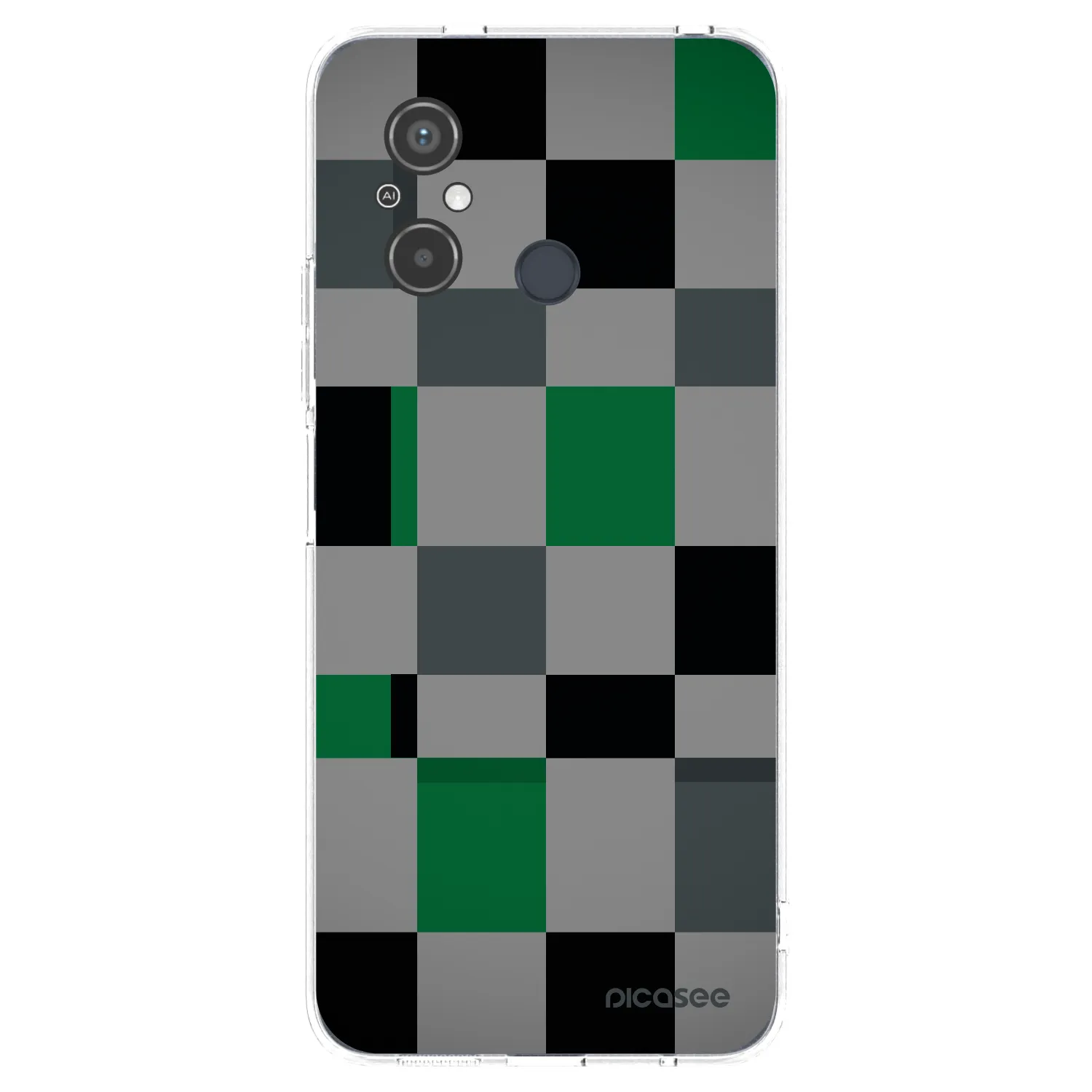 Picasee silikonska prozirna maskica za Xiaomi Redmi 12C - Block Grid