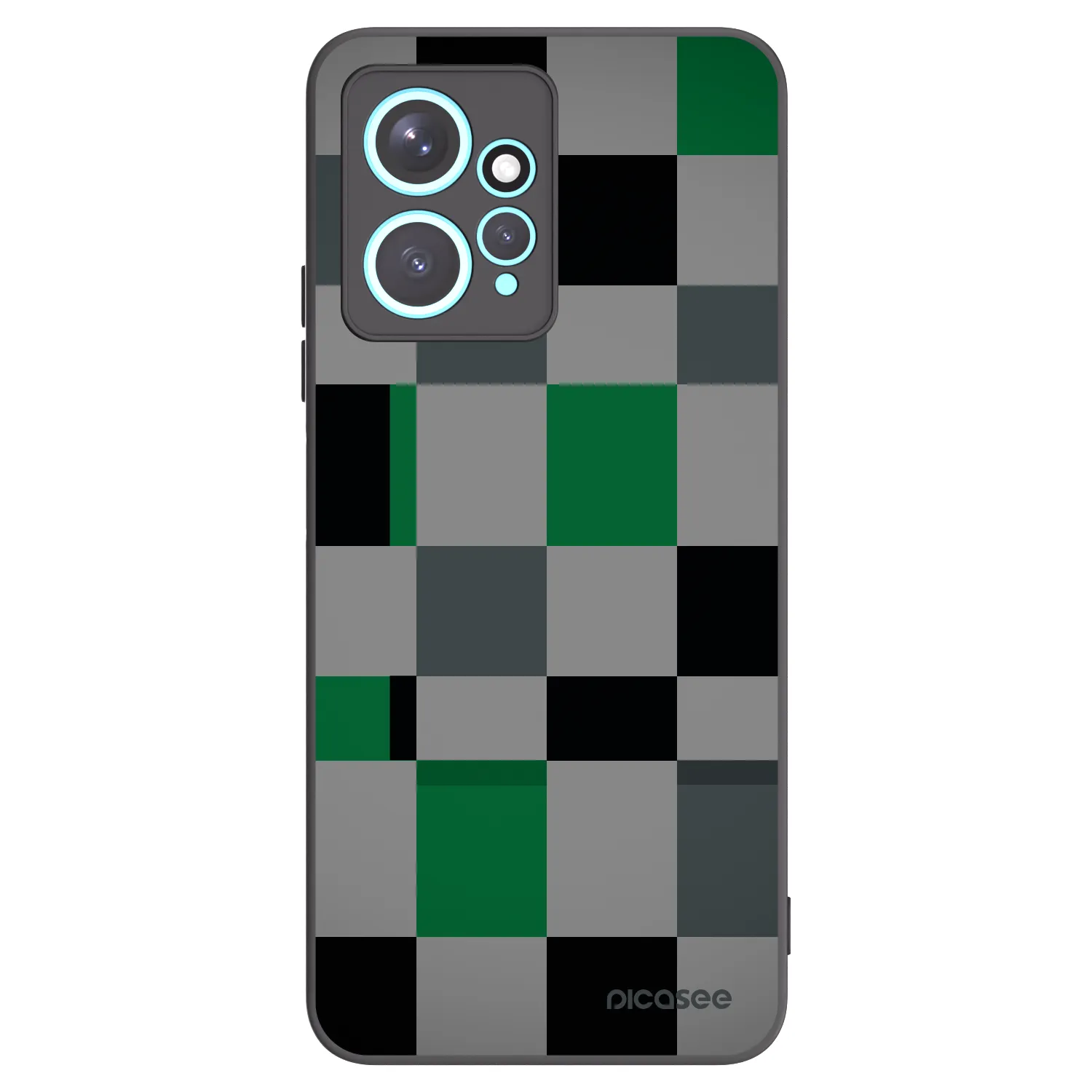 Picasee crna silikonska maskica za Xiaomi Redmi Note 12 4G - Block Grid