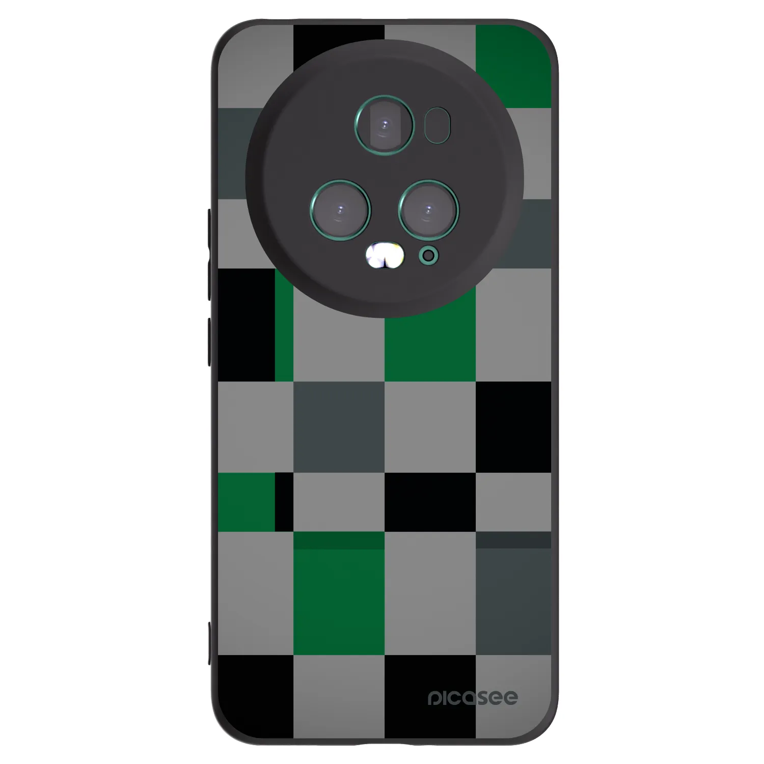Picasee crna silikonska maskica za Honor Magic5 Pro - Block Grid