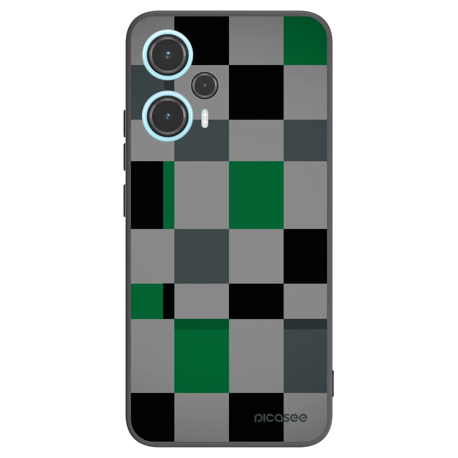 Picasee crna silikonska maskica za Xiaomi Poco F5 - Block Grid