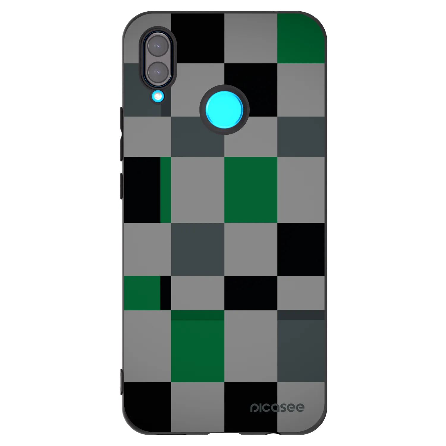 Picasee crna silikonska maskica za Huawei Nova 3i - Block Grid