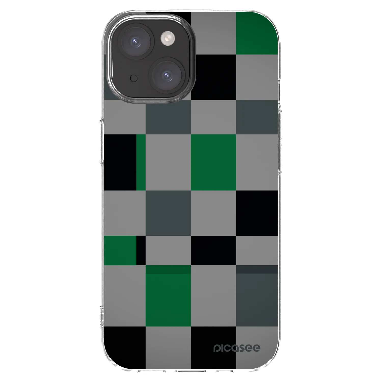 Picasee silikonska prozirna maskica za Apple iPhone 15 - Block Grid