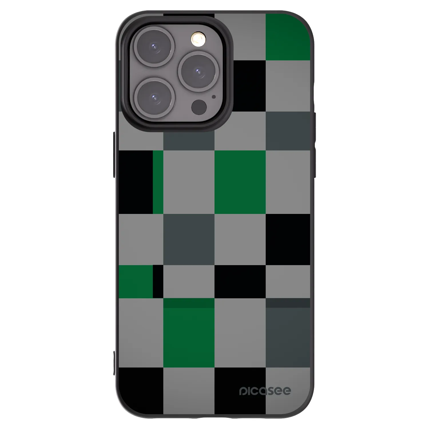 Picasee crna silikonska maskica za Apple iPhone 15 Pro Max - Block Grid