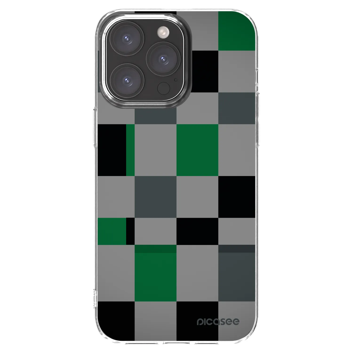 Picasee silikonska prozirna maskica za Apple iPhone 15 Pro Max - Block Grid