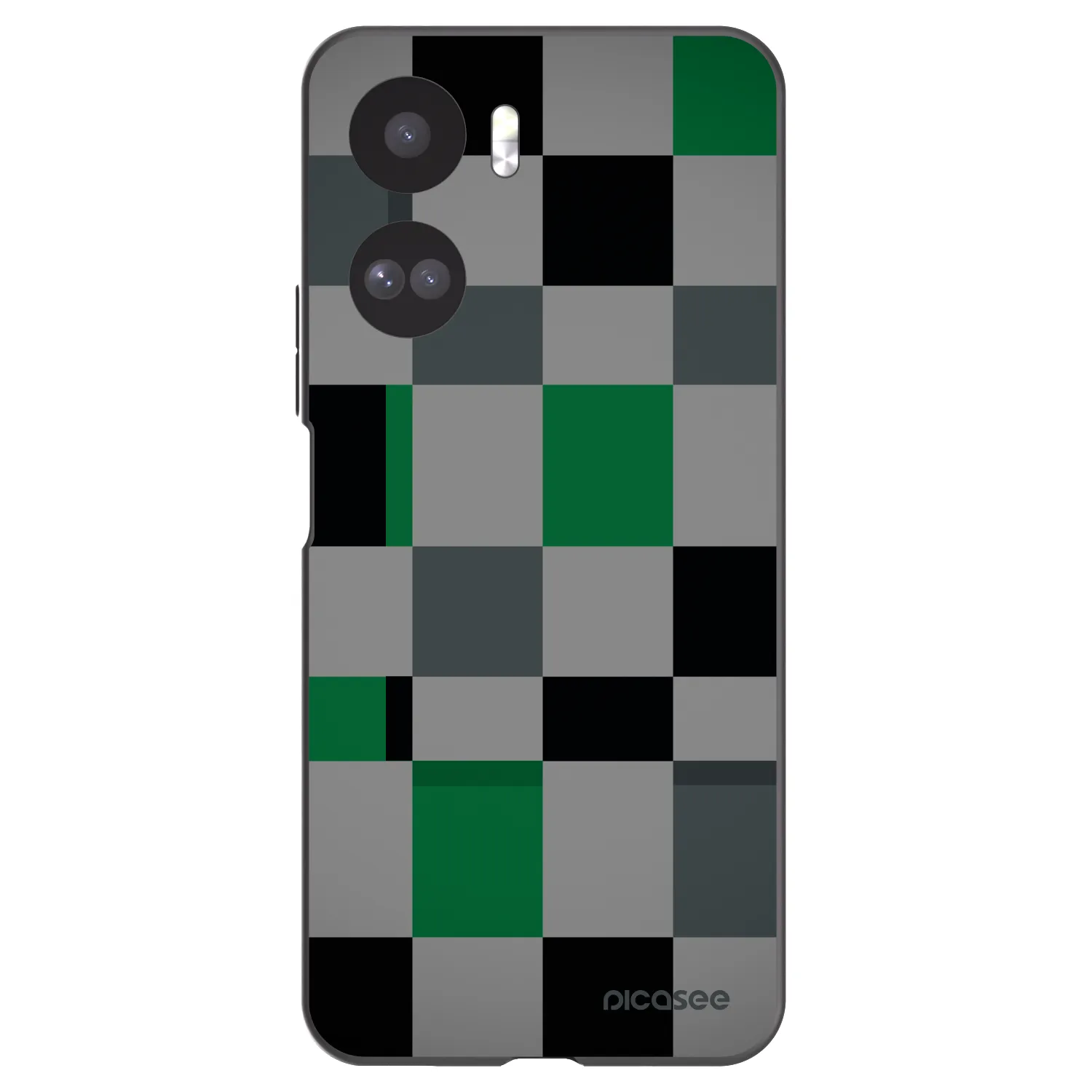 Picasee crna silikonska maskica za Honor 90 Lite 5G - Block Grid
