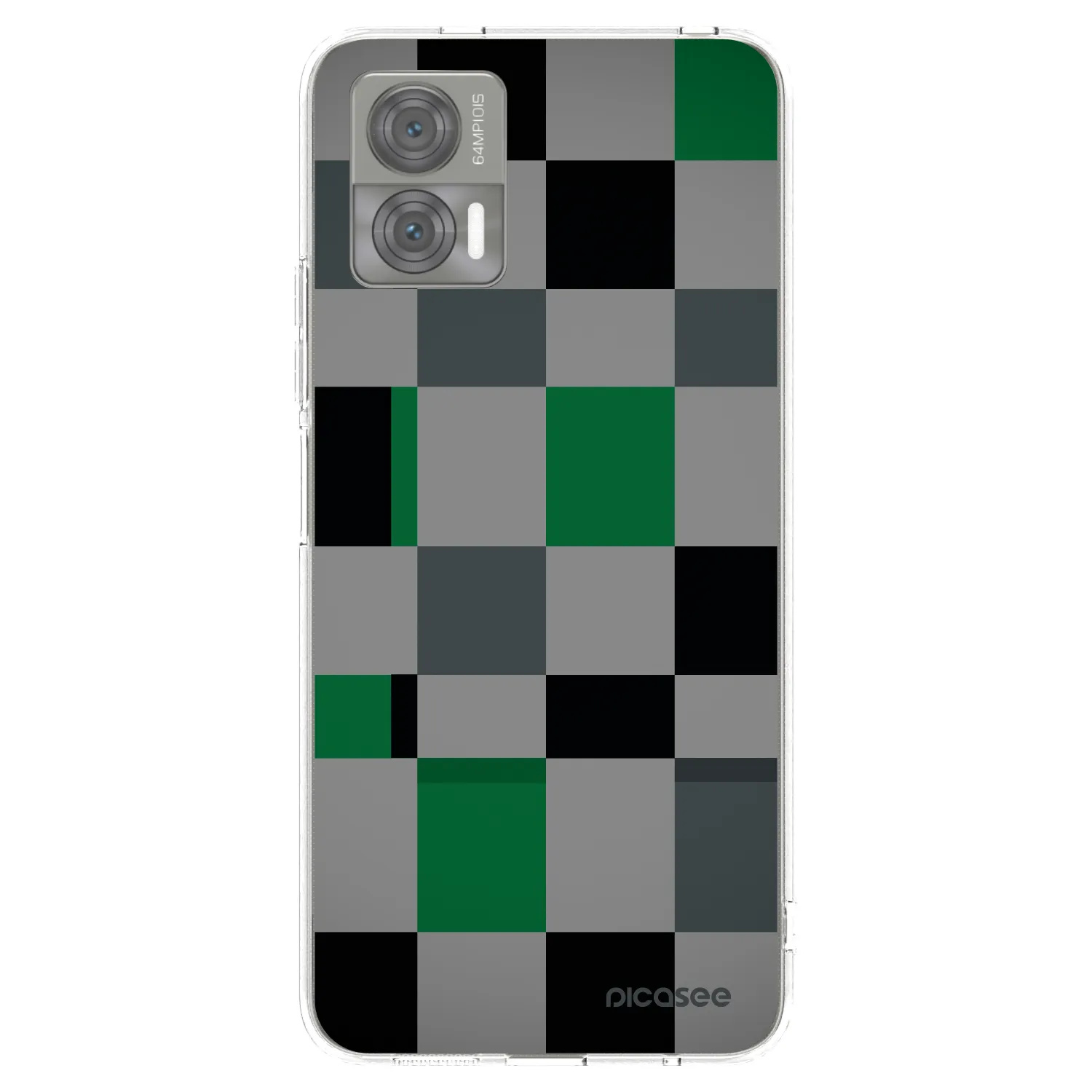 Picasee silikonska prozirna maskica za Motorola Edge 30 Neo - Block Grid