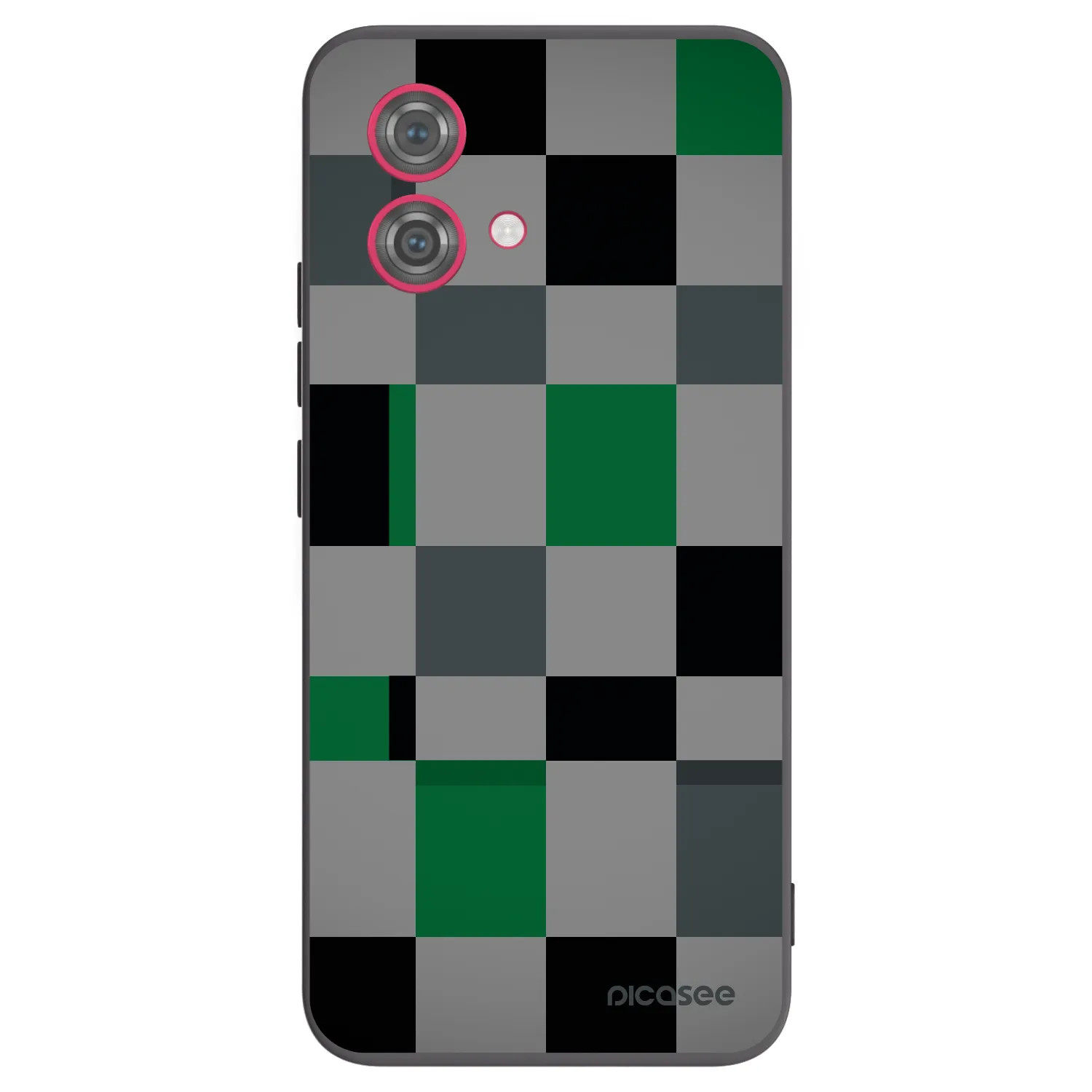 Picasee crna silikonska maskica za Motorola Moto G84 5G - Block Grid