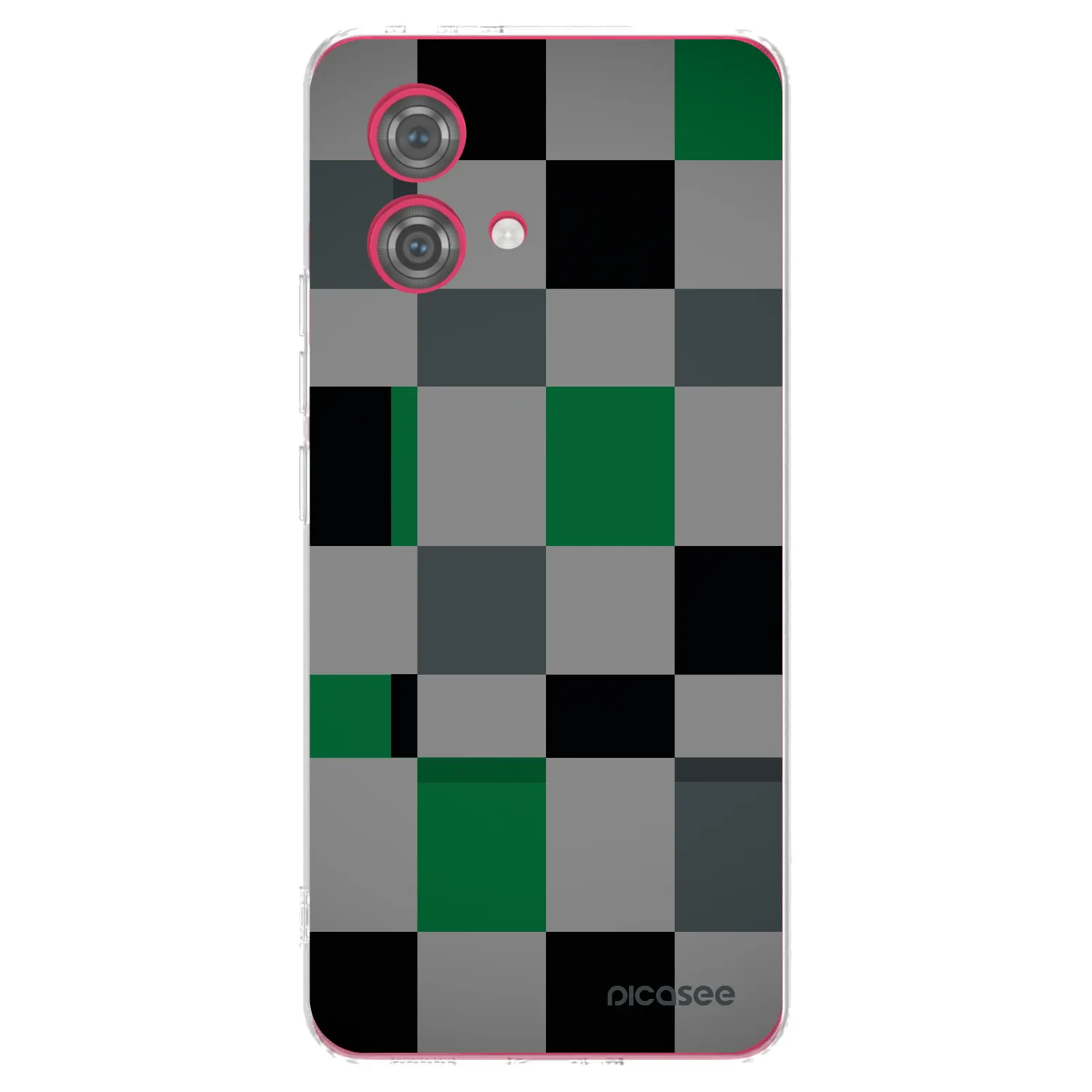 Picasee silikonska prozirna maskica za Motorola Moto G84 5G - Block Grid