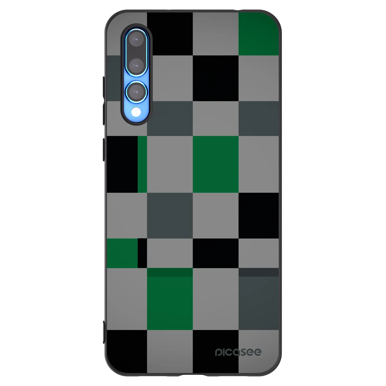 Picasee crna silikonska maskica za Huawei P20 Pro - Block Grid