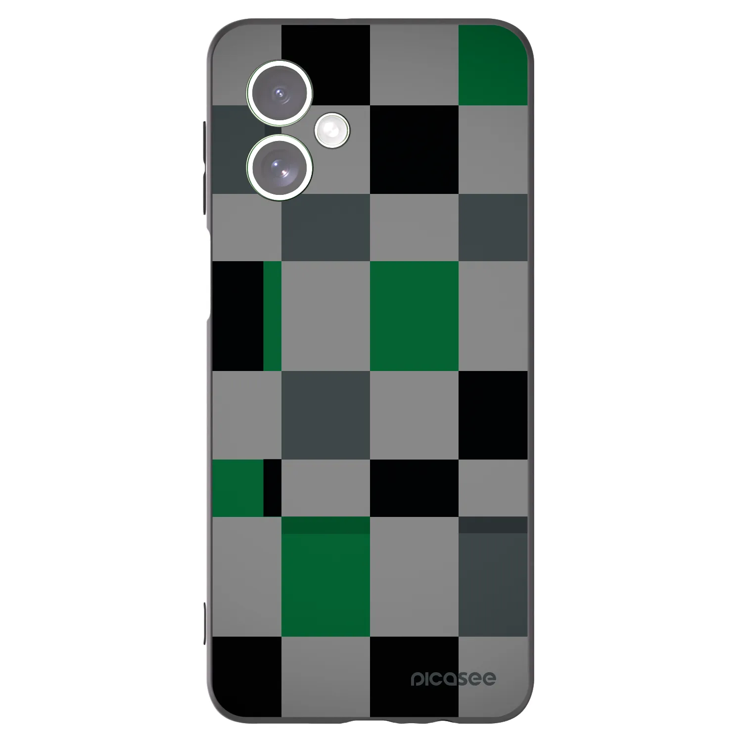 Picasee crna silikonska maskica za Motorola Moto G54 5G - Block Grid