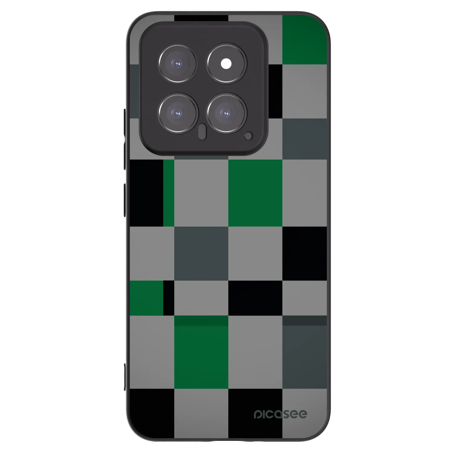 Picasee crna silikonska maskica za Xiaomi 14 - Block Grid