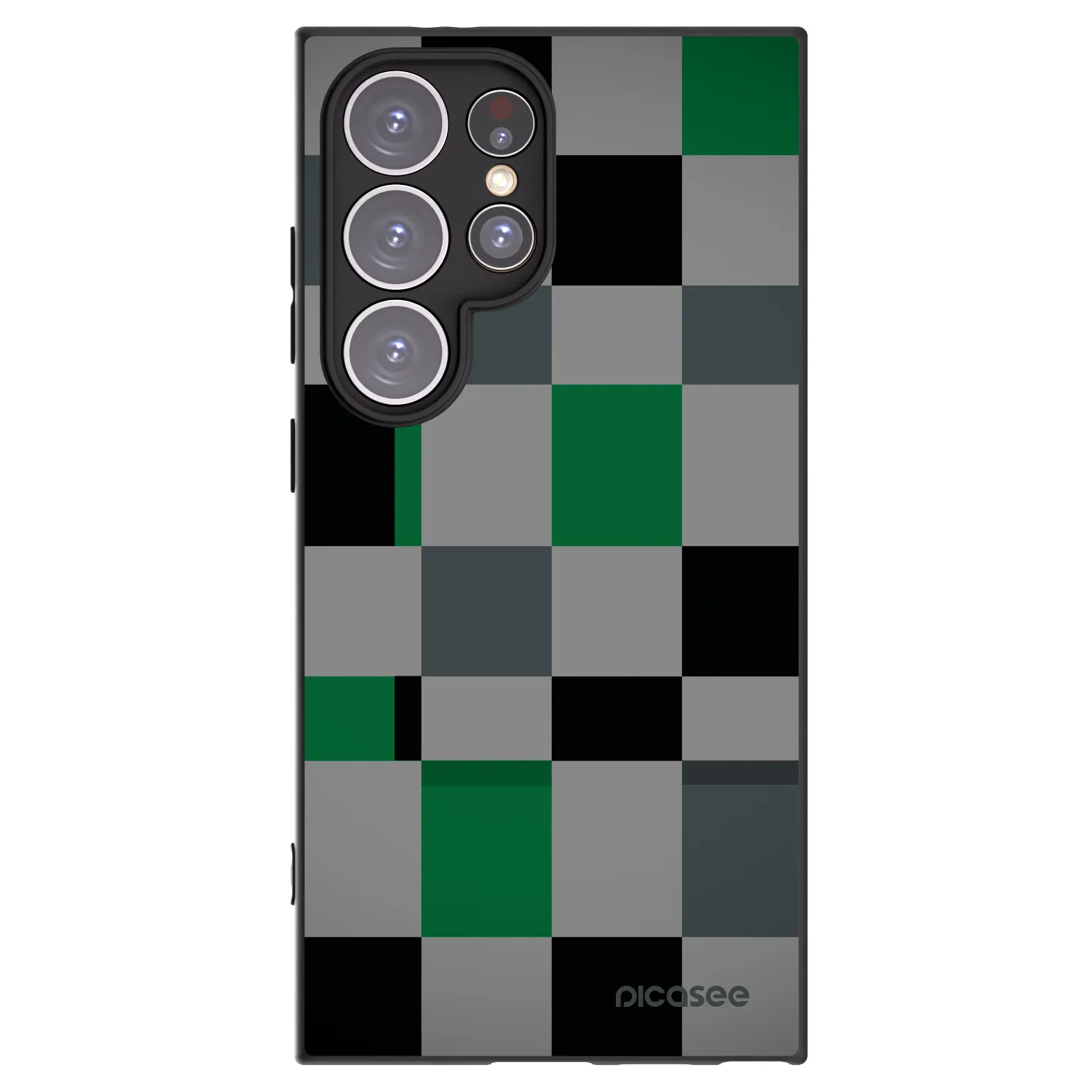 Picasee crna silikonska maskica za Samsung Galaxy S24 Ultra S928B 5G - Block Grid