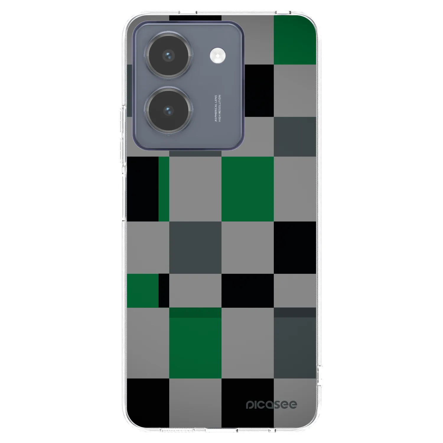 Picasee silikonska prozirna maskica za Vivo Y36 4G - Block Grid