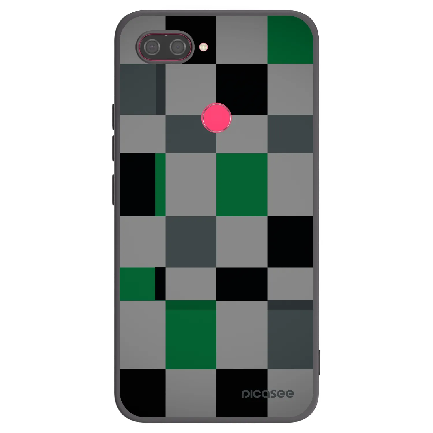 Picasee crna silikonska maskica za Xiaomi Mi 8 Lite - Block Grid