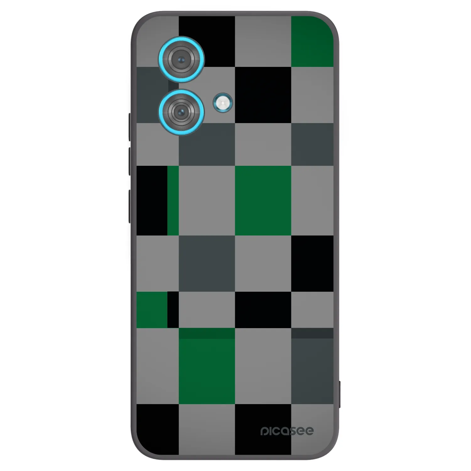 Picasee crna silikonska maskica za Motorola Edge 40 Neo - Block Grid