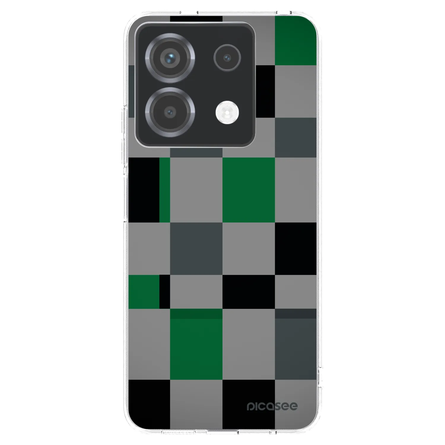 Picasee silikonska prozirna maskica za Xiaomi Poco X6 - Block Grid