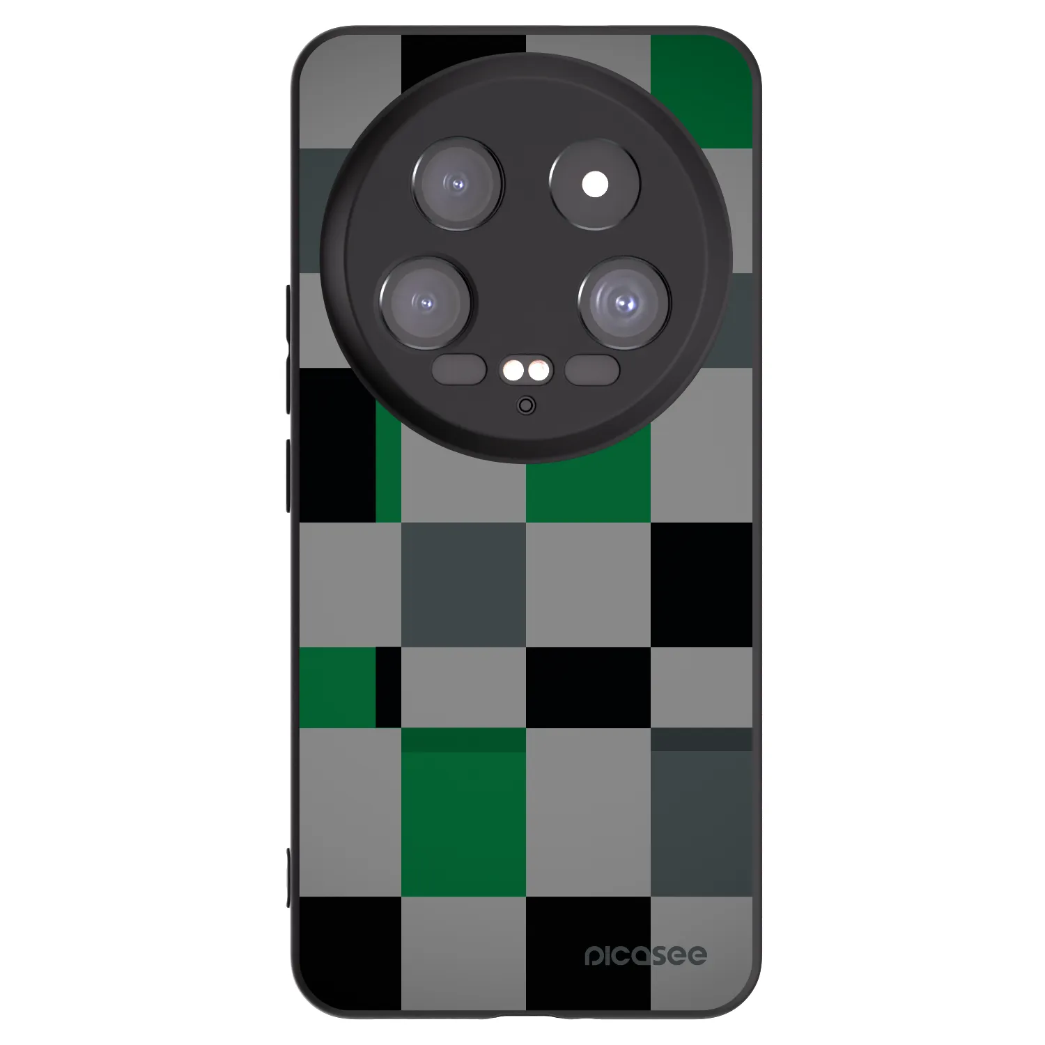 Picasee crna silikonska maskica za Xiaomi 14 Ultra - Block Grid