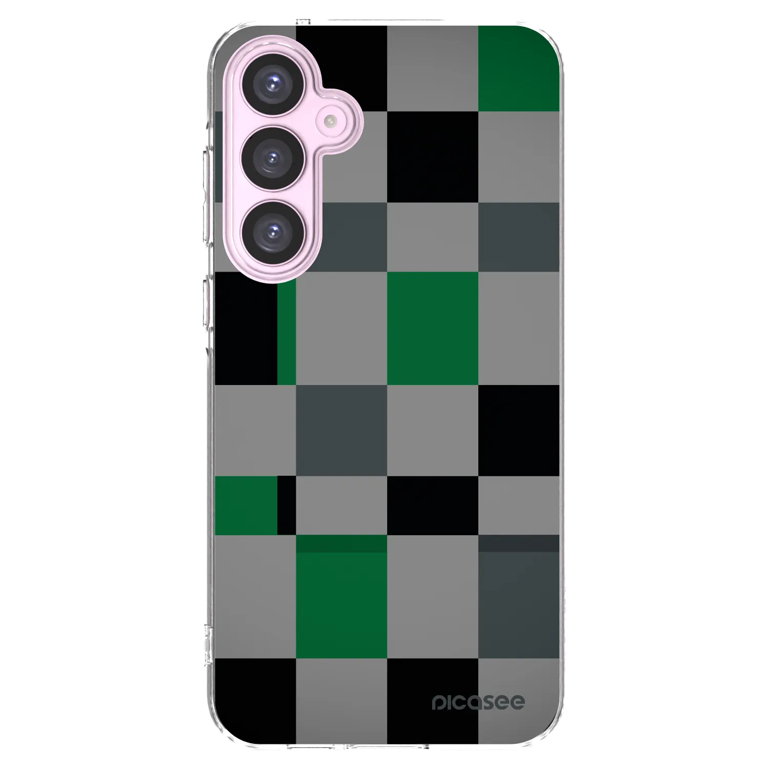 Picasee silikonska prozirna maskica za Samsung Galaxy A55 5G A556B - Block Grid