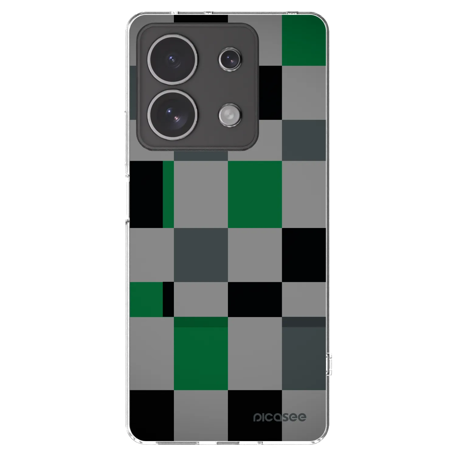 Picasee silikonska prozirna maskica za Xiaomi Redmi Note 13 4G - Block Grid