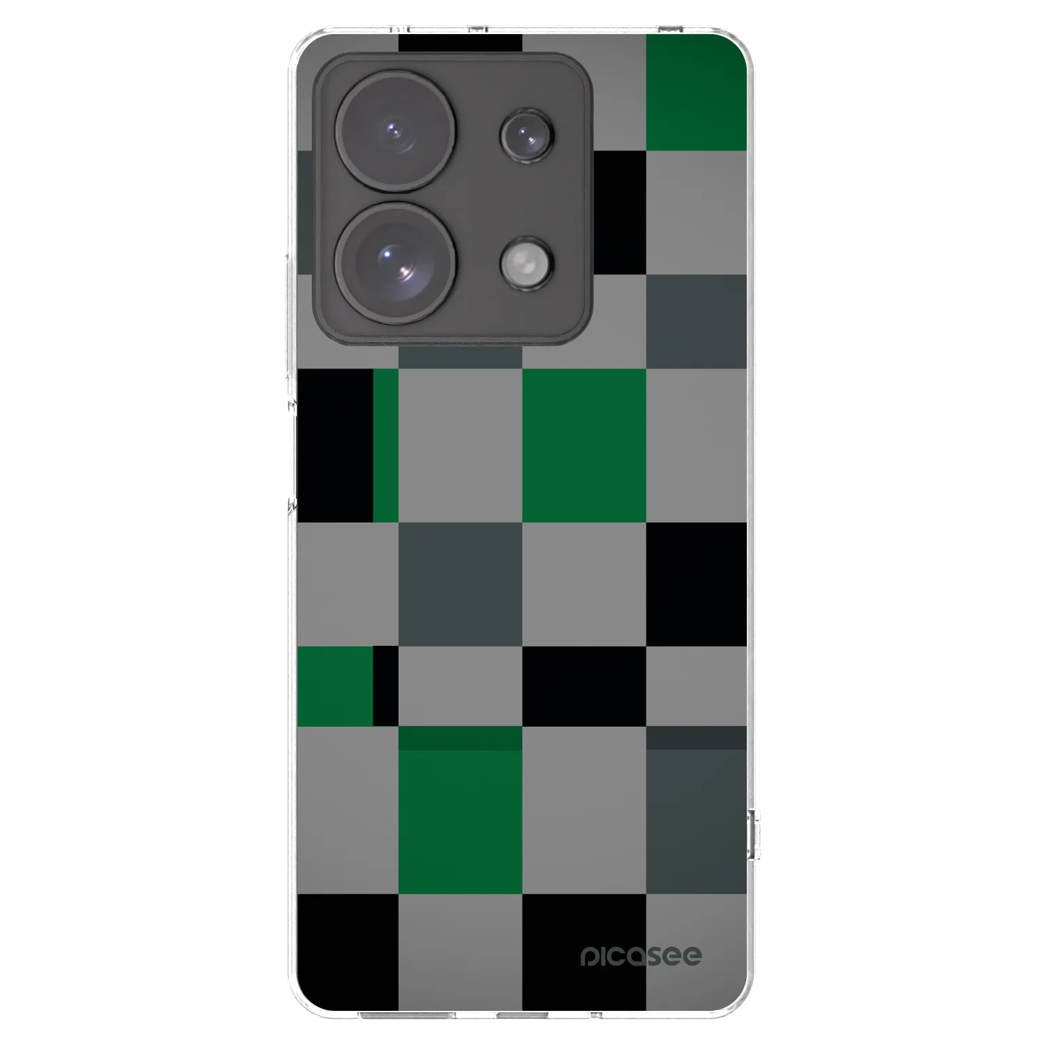 Picasee silikonska prozirna maskica za Xiaomi Redmi Note 13 Pro 4G - Block Grid