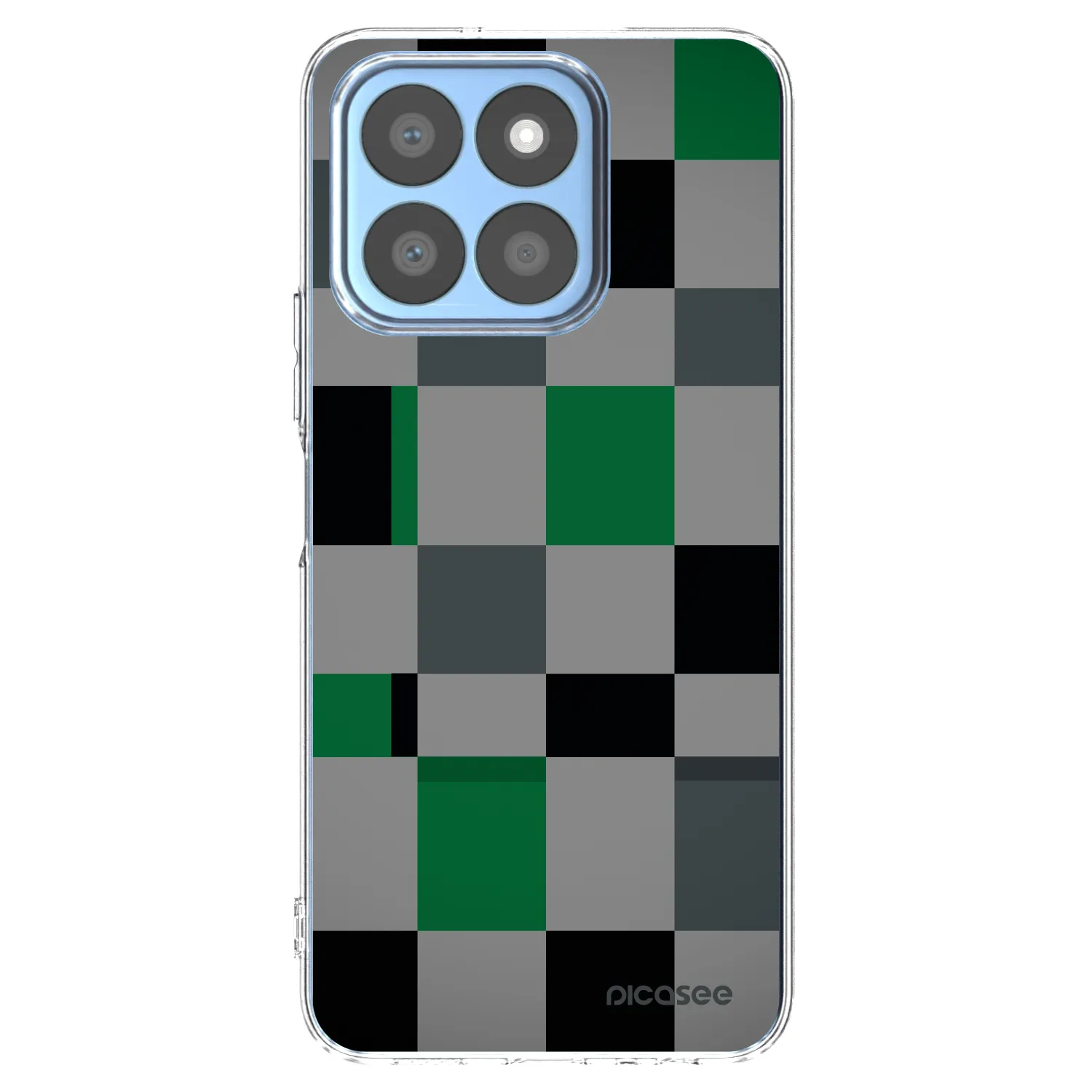 Picasee silikonska prozirna maskica za Honor X8b - Block Grid