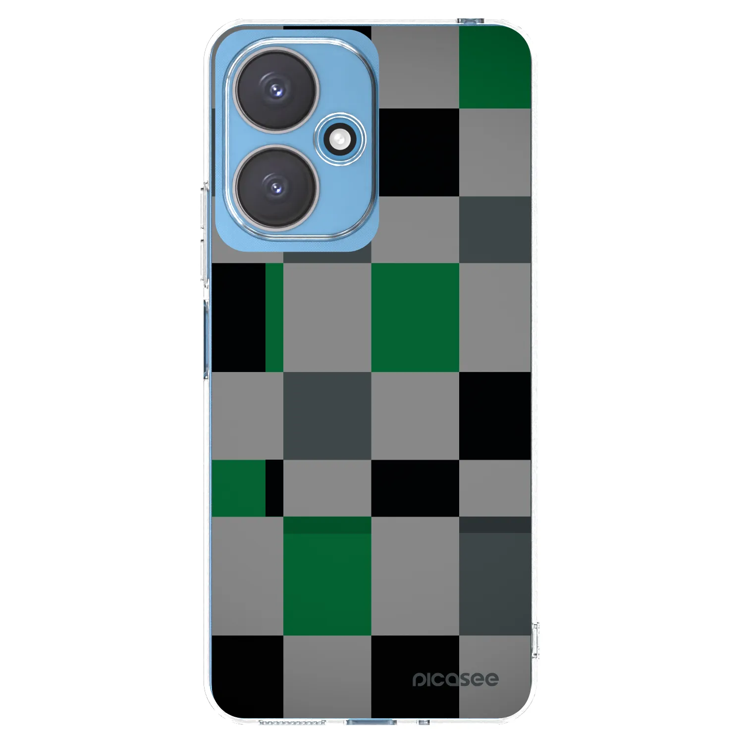 Picasee silikonska prozirna maskica za Xiaomi Redmi 13C 5G - Block Grid