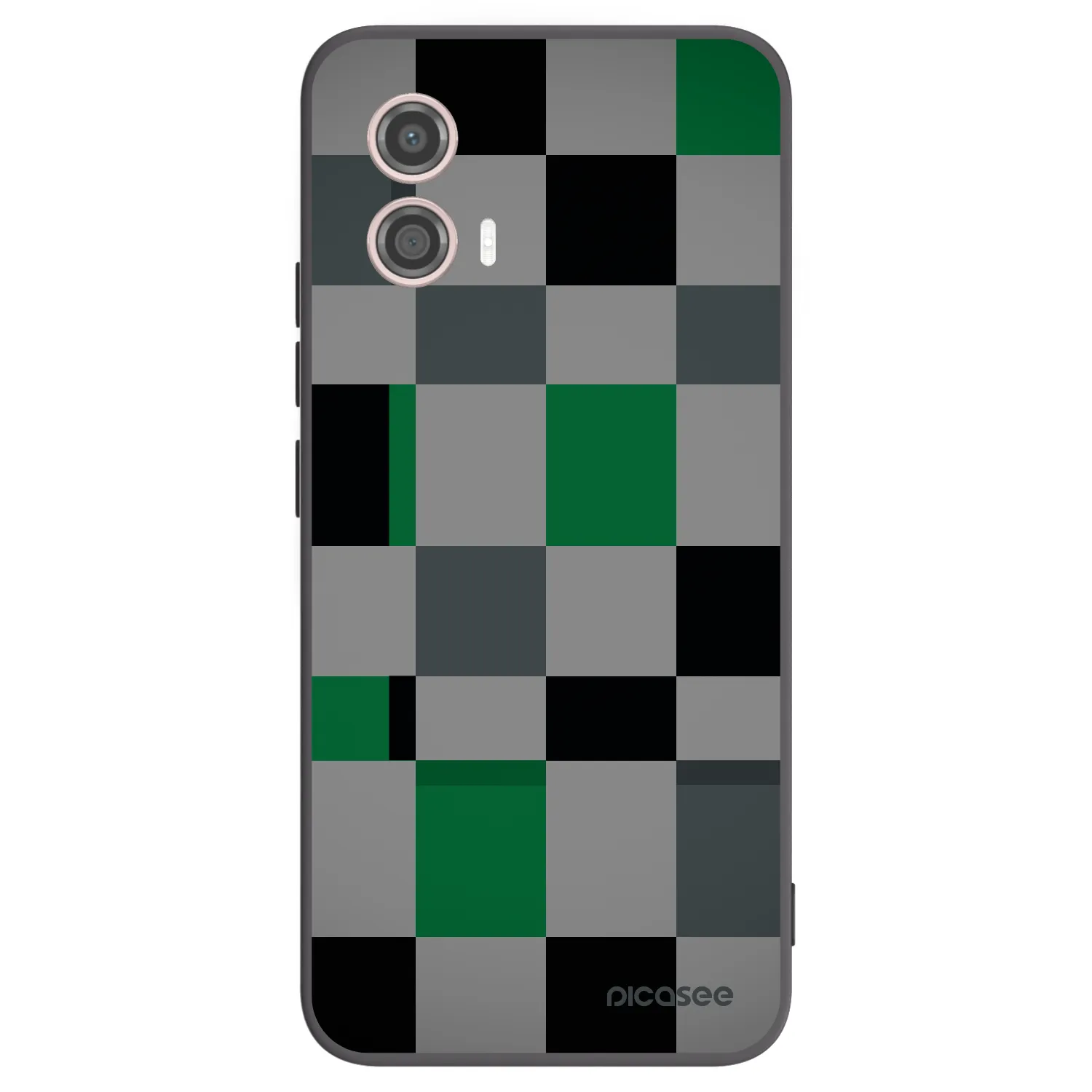 Picasee crna silikonska maskica za Motorola Moto G53 5G - Block Grid