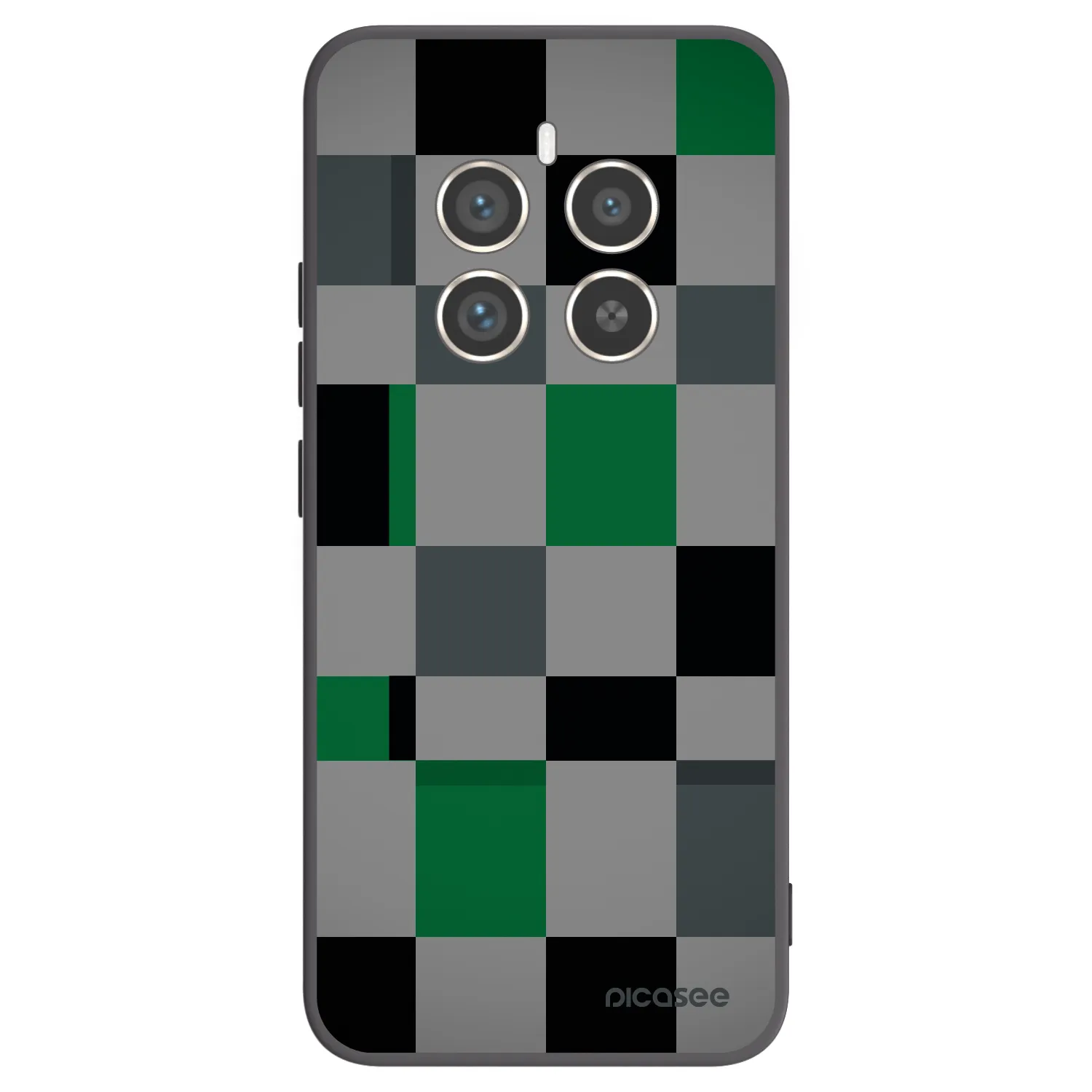 Picasee crna silikonska maskica za Realme 12 Pro 5G - Block Grid