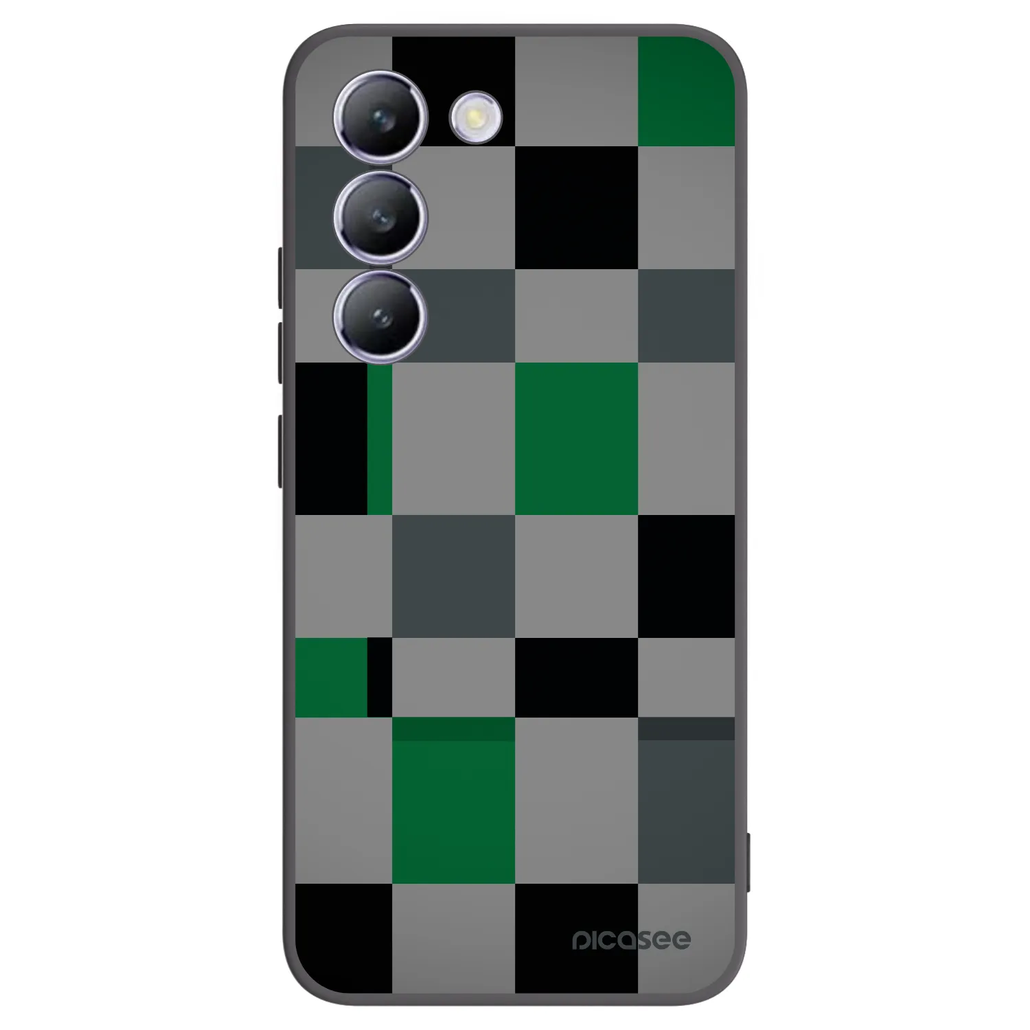 Picasee crna silikonska maskica za Vivo V40 SE 5G - Block Grid