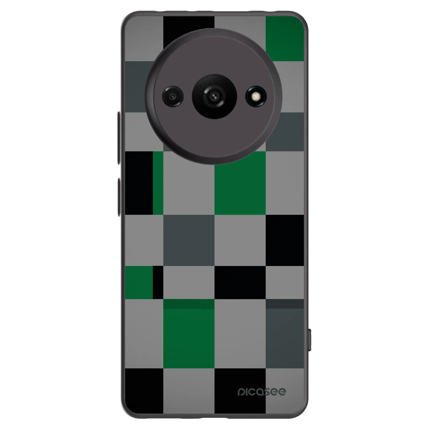 Picasee crna silikonska maskica za Xiaomi Redmi A3 - Block Grid