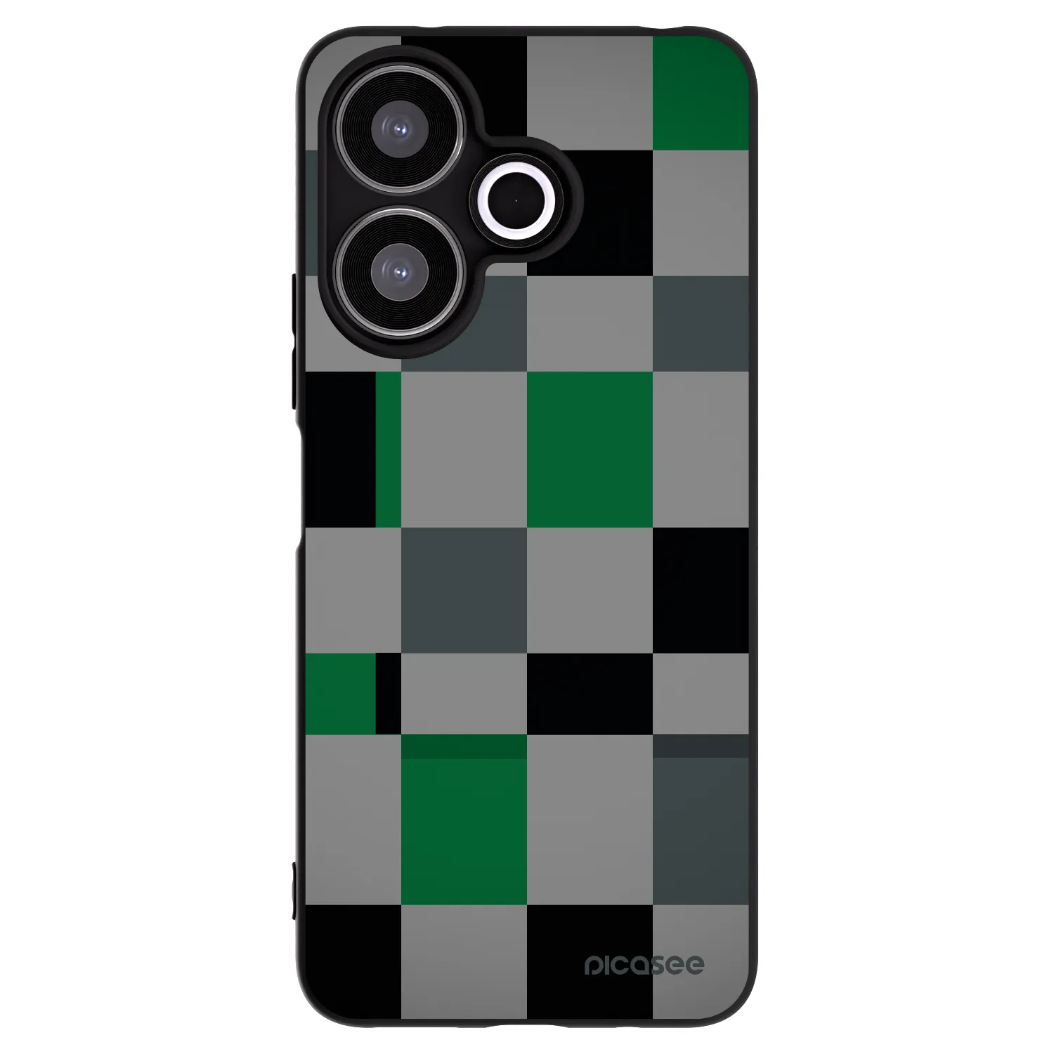 Picasee crna silikonska maskica za Xiaomi Redmi 13 4G - Block Grid
