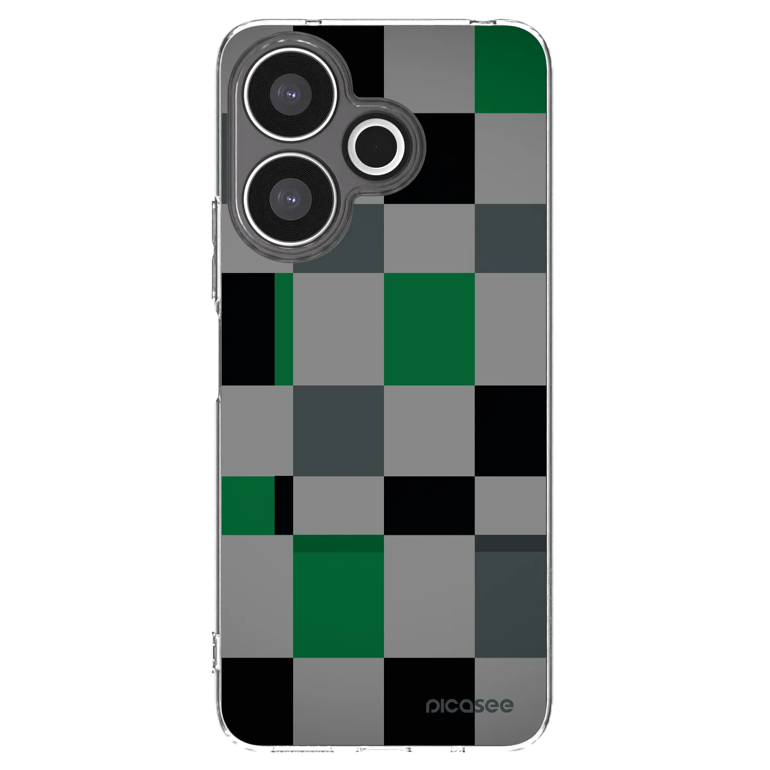 Picasee silikonska prozirna maskica za Xiaomi Redmi 13 4G - Block Grid