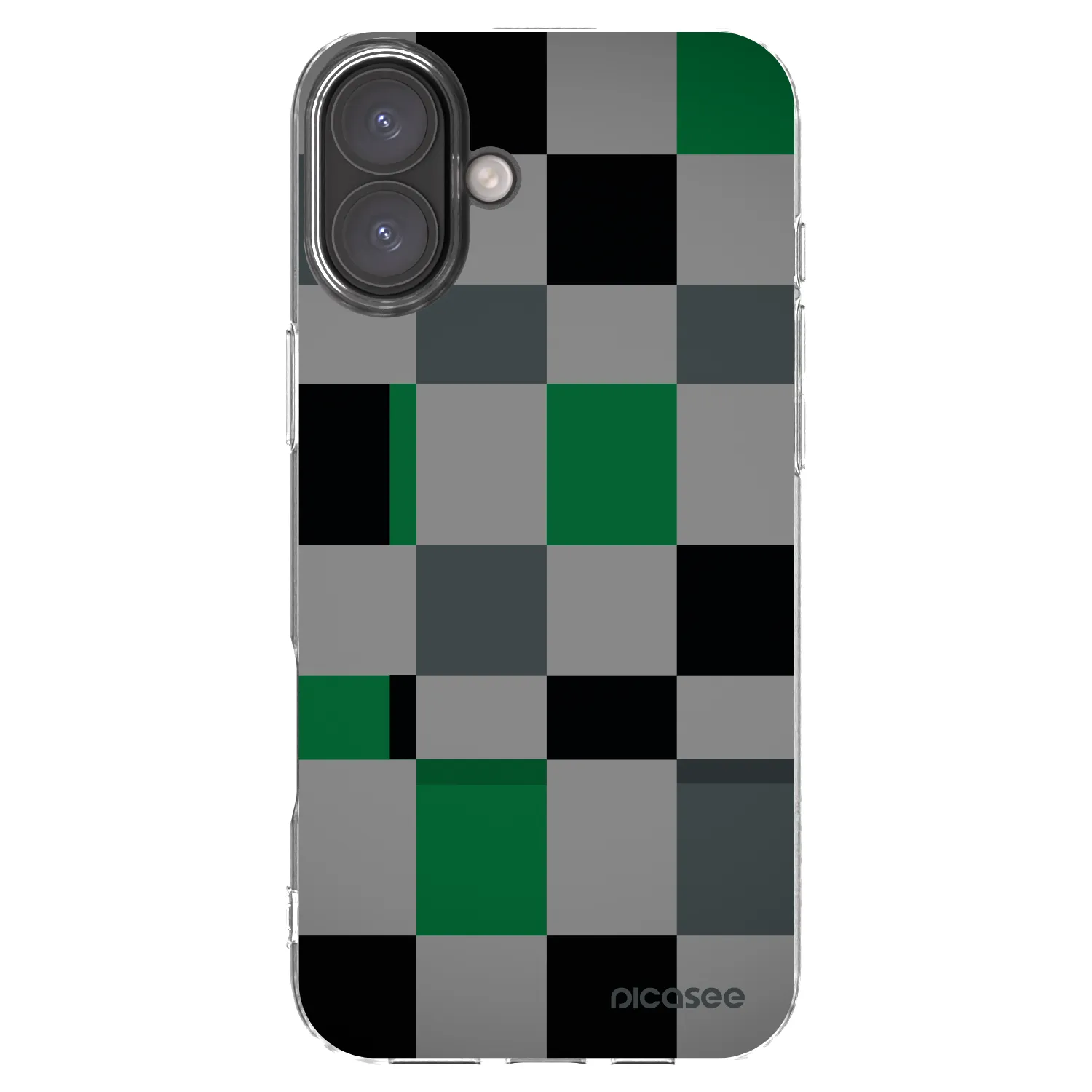 Picasee silikonska prozirna maskica za Apple iPhone 16 Plus - Block Grid