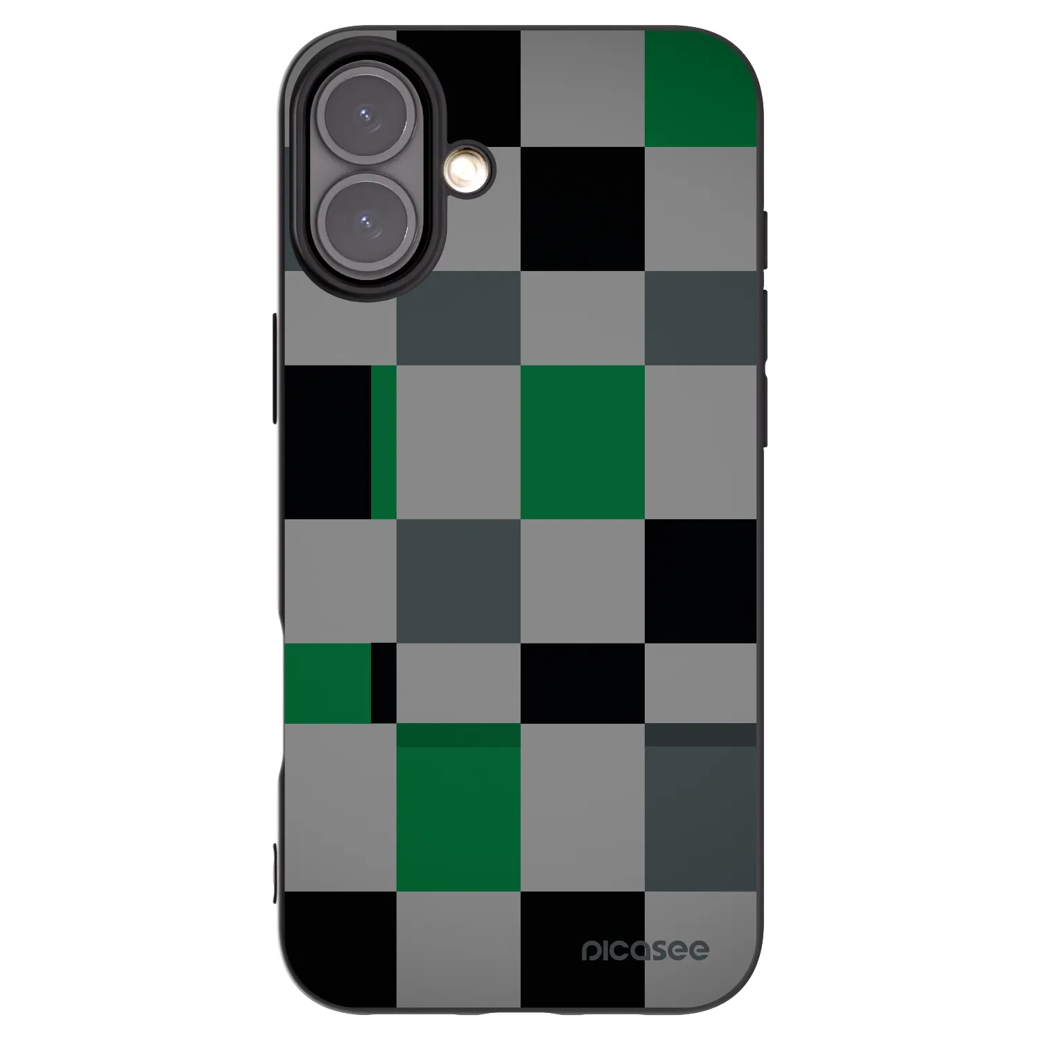 Picasee crna silikonska maskica za Apple iPhone 16 Plus - Block Grid