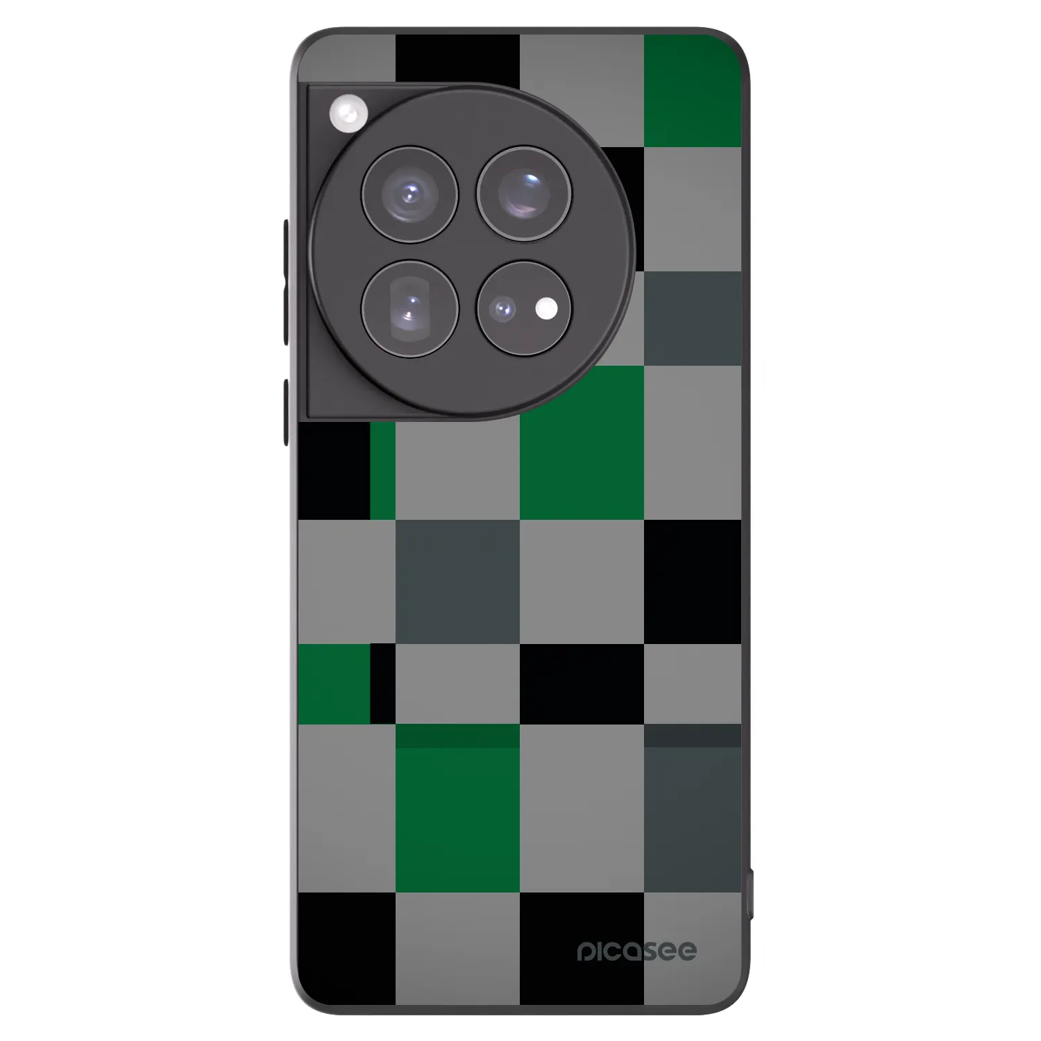 Picasee crna silikonska maskica za OnePlus 12 5G - Block Grid