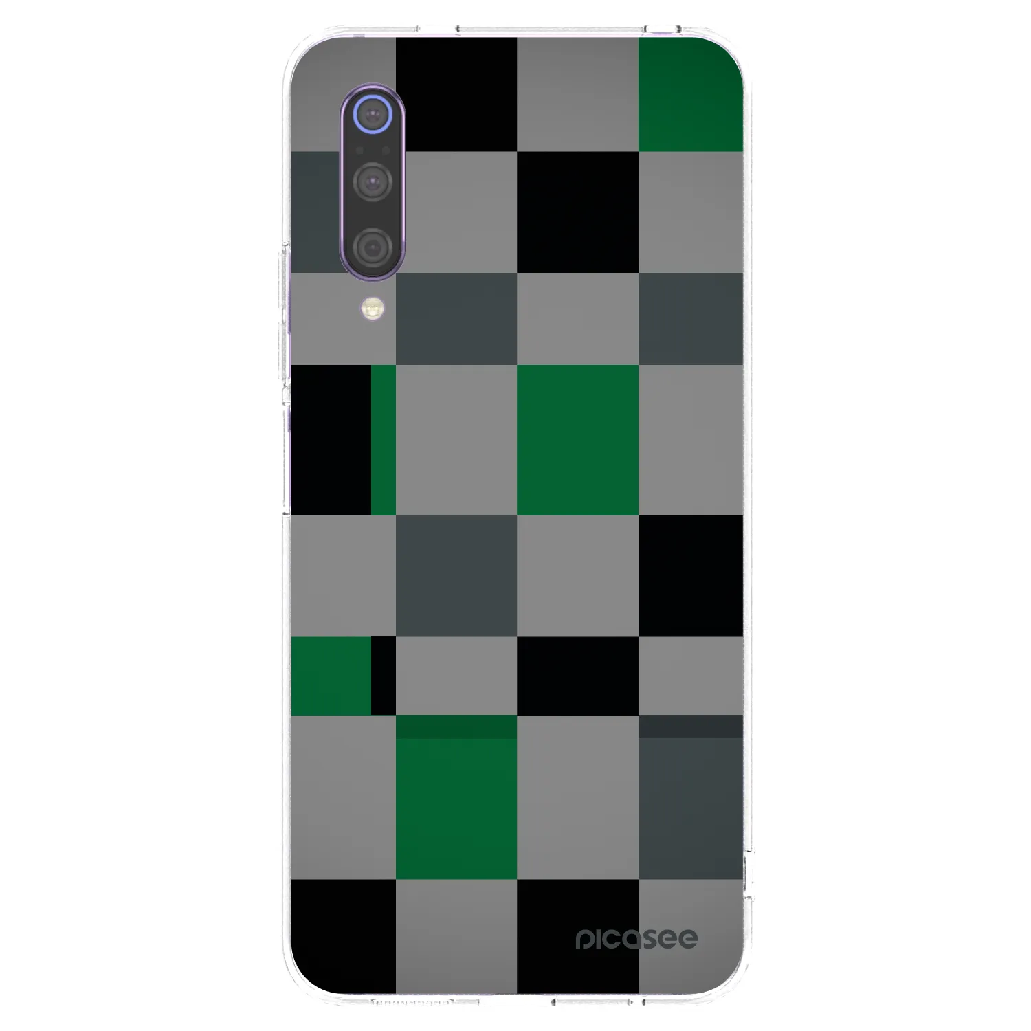Picasee silikonska prozirna maskica za Xiaomi Mi 9 - Block Grid