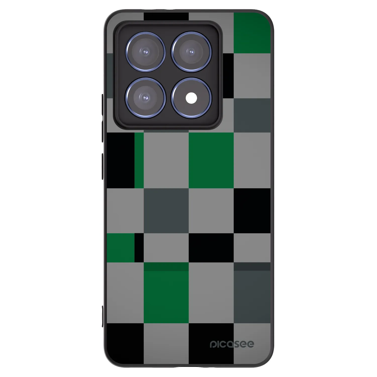 Picasee crna silikonska maskica za Xiaomi 14T Pro - Block Grid