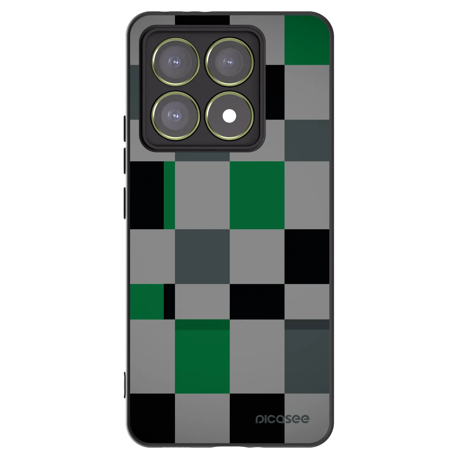 Picasee crna silikonska maskica za Xiaomi 14T - Block Grid