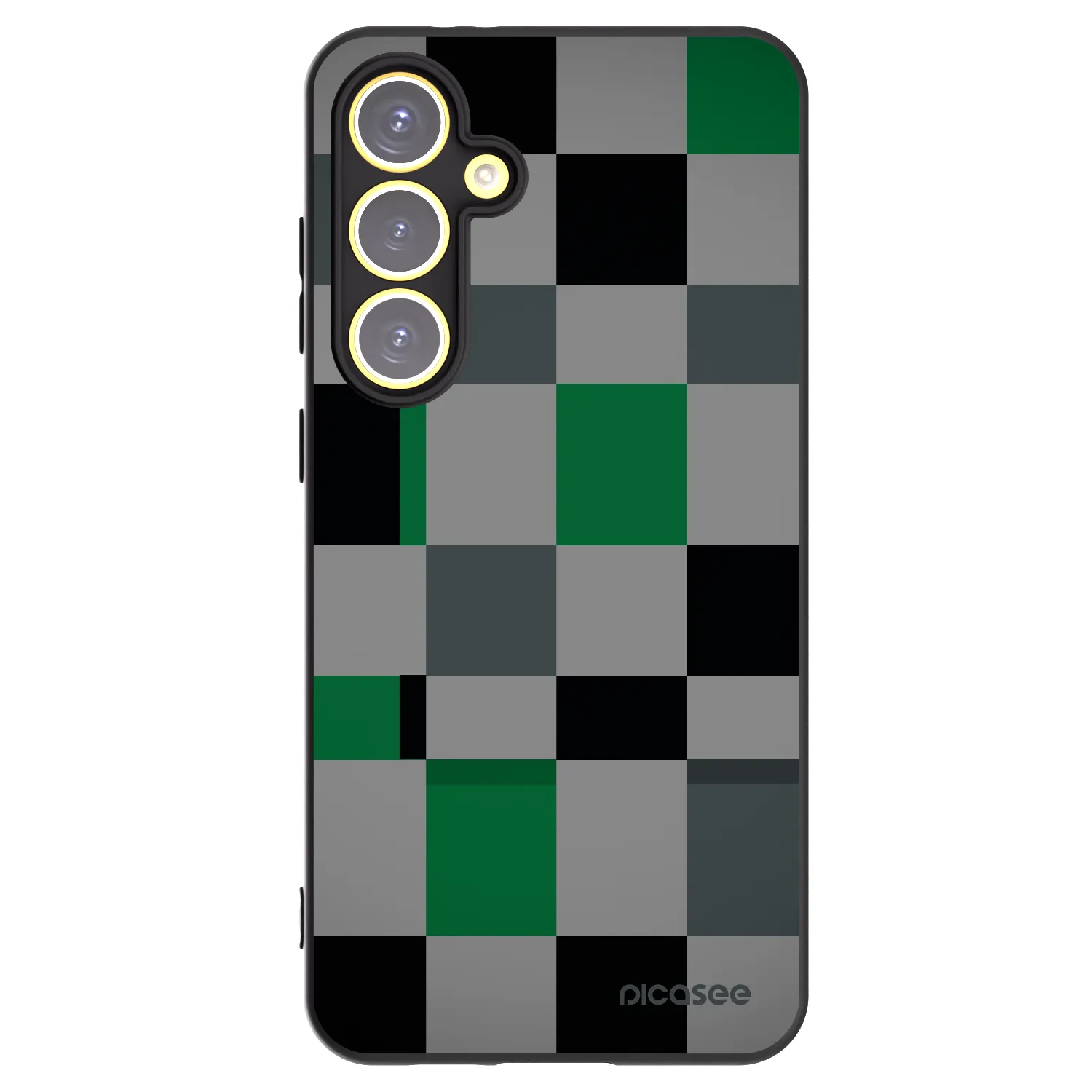 Picasee crna silikonska maskica za Samsung Galaxy S24 FE S721B - Block Grid