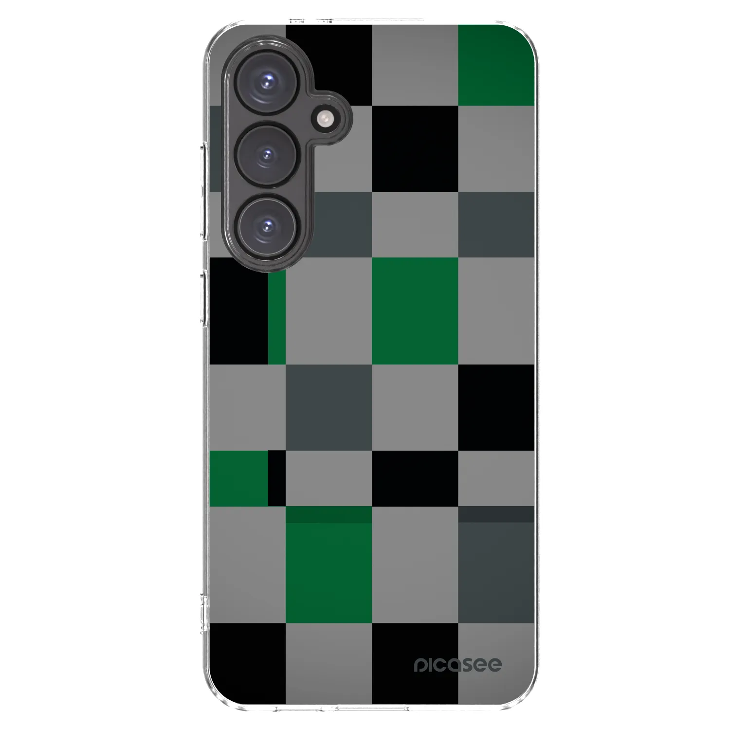 Picasee silikonska prozirna maskica za Samsung Galaxy S24 FE S721B - Block Grid