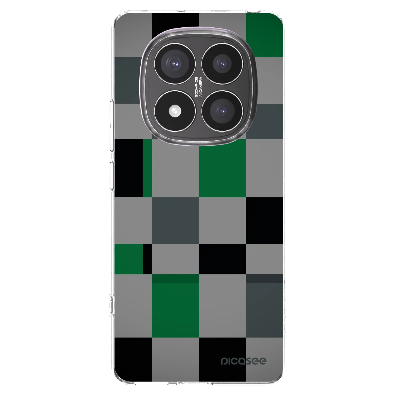 Picasee silikonska prozirna maskica za Xiaomi Redmi Note 14 Pro+ 5G - Block Grid