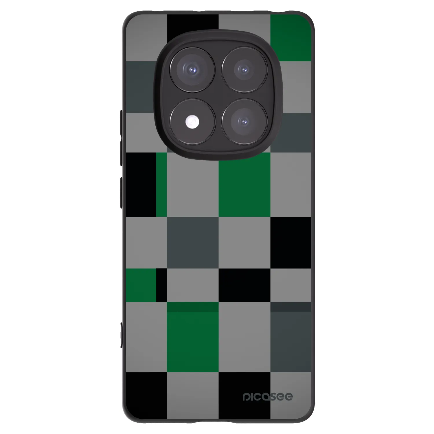 Picasee crna silikonska maskica za Xiaomi Redmi Note 14 Pro 5G - Block Grid