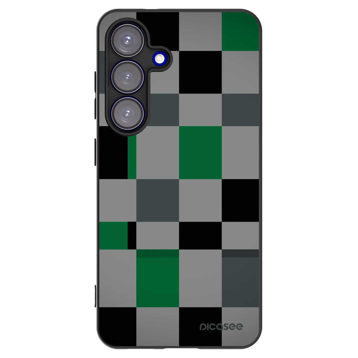 Picasee crna silikonska maskica za Samsung Galaxy S25 5G - Block Grid