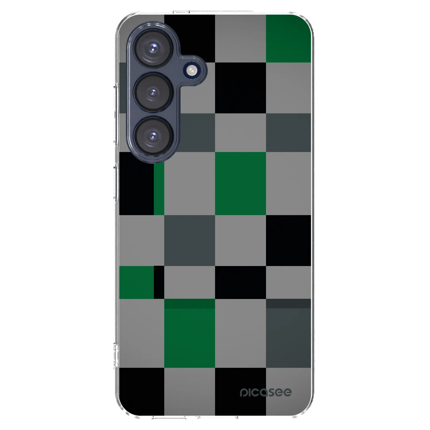 Picasee silikonska prozirna maskica za Samsung Galaxy S25 5G - Block Grid