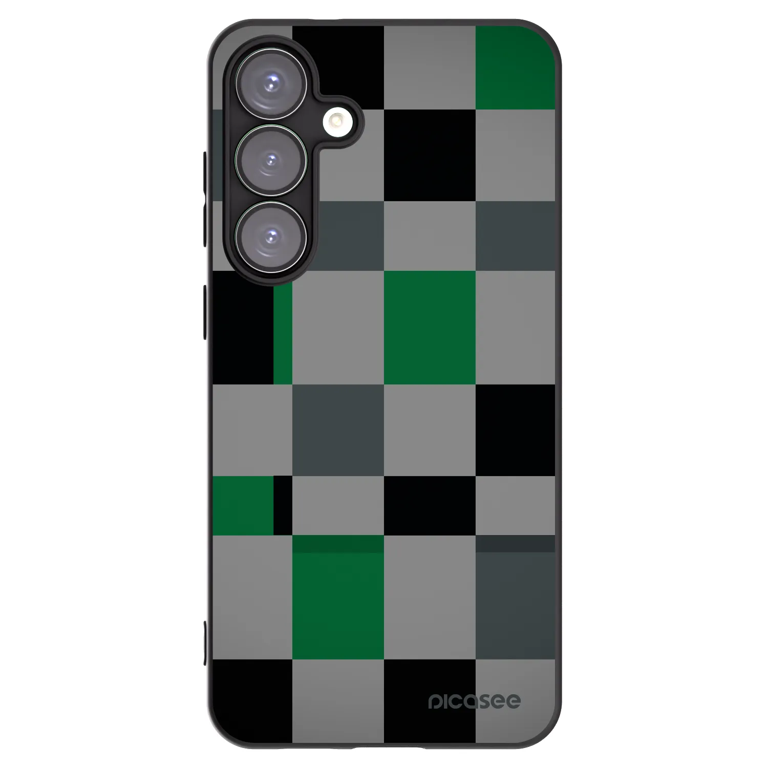 Picasee crna silikonska maskica za Samsung Galaxy S25+ 5G - Block Grid