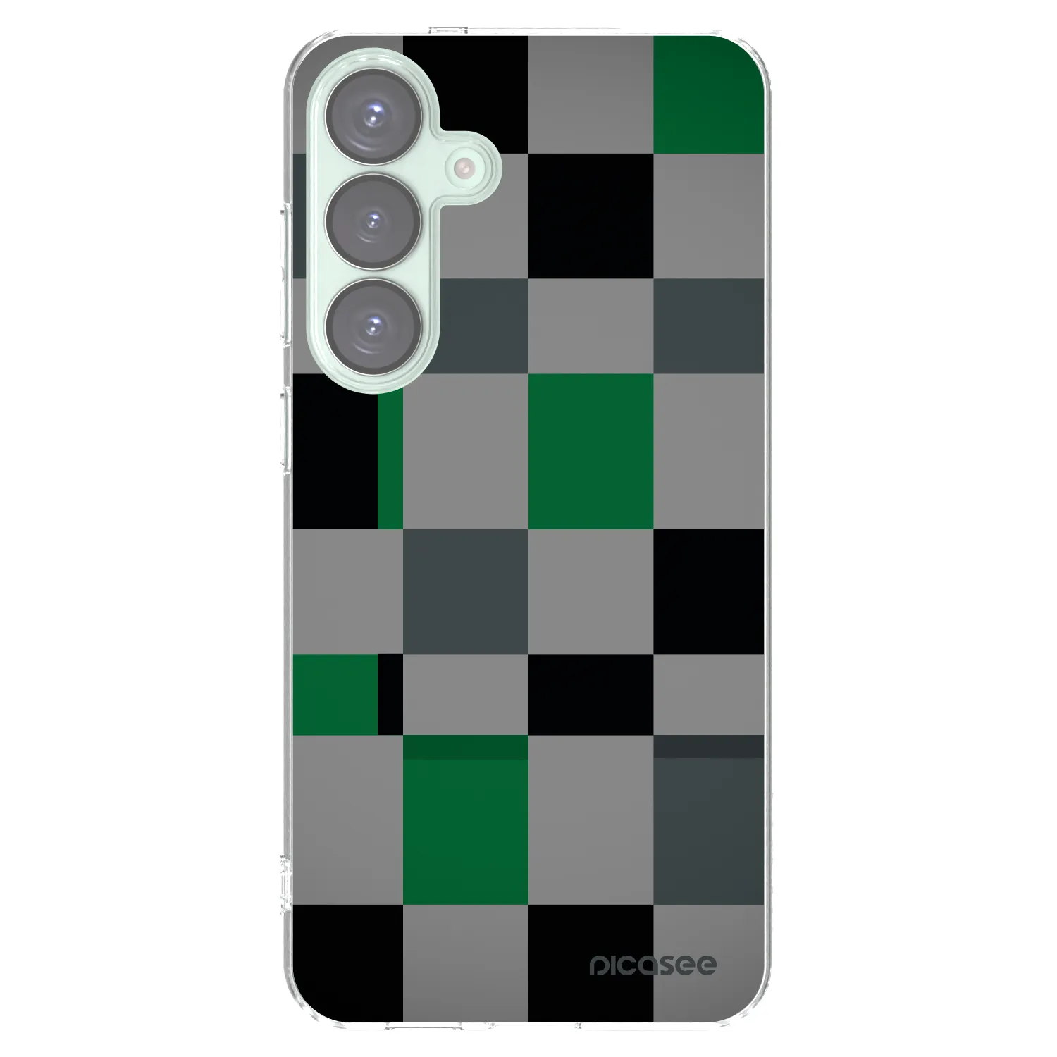 Picasee silikonska prozirna maskica za Samsung Galaxy S25+ 5G - Block Grid