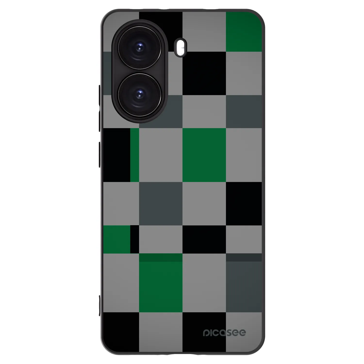 Picasee crna silikonska maskica za Xiaomi Poco X7 Pro 5G - Block Grid