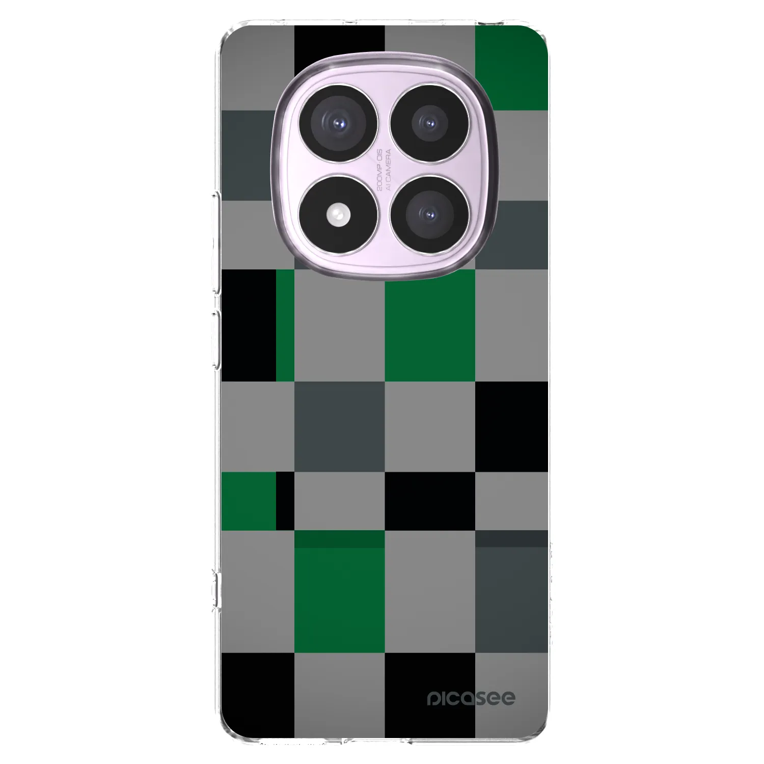 Picasee silikonska prozirna maskica za Xiaomi Redmi Note 14 Pro 4G - Block Grid