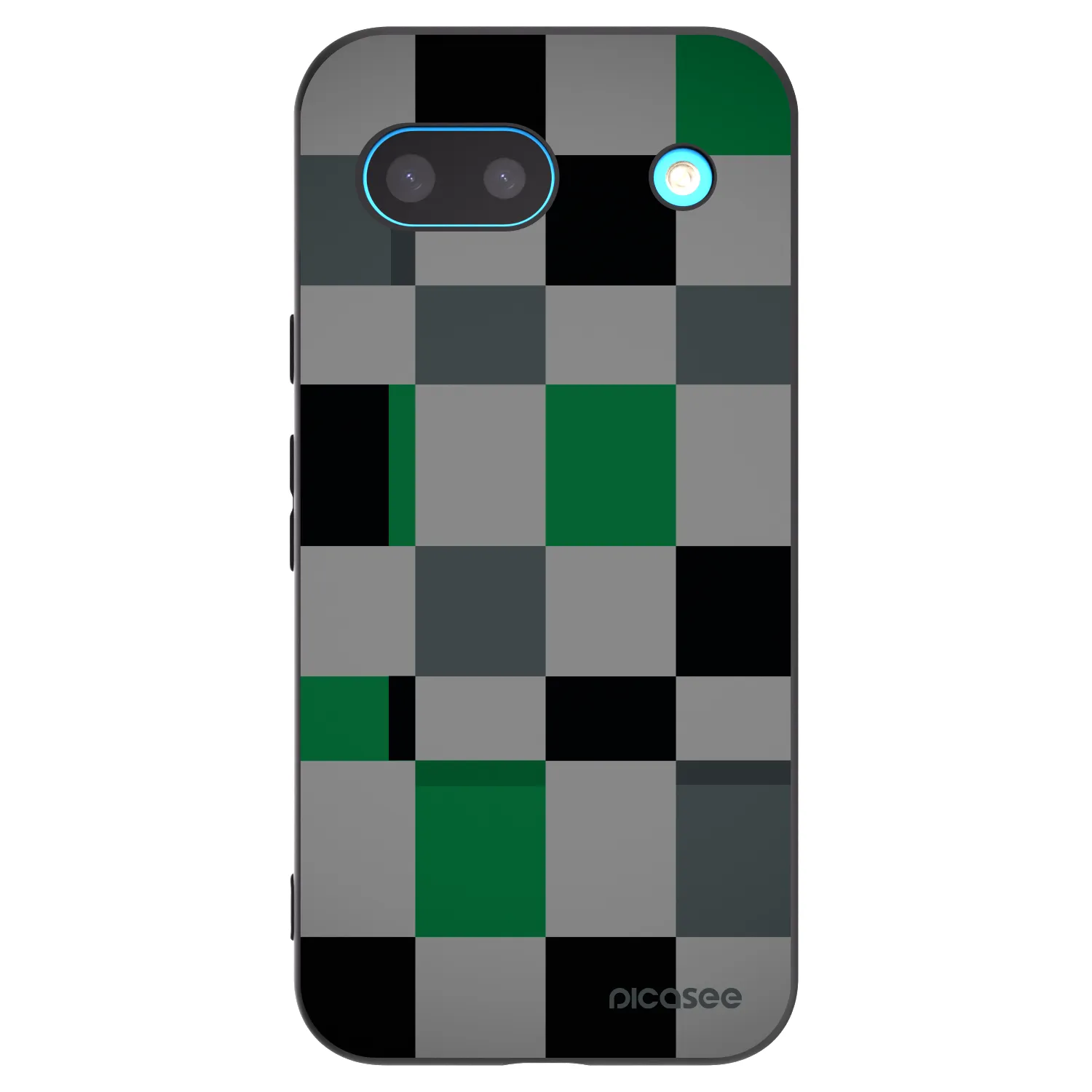 Picasee crna silikonska maskica za Google Pixel 8a - Block Grid